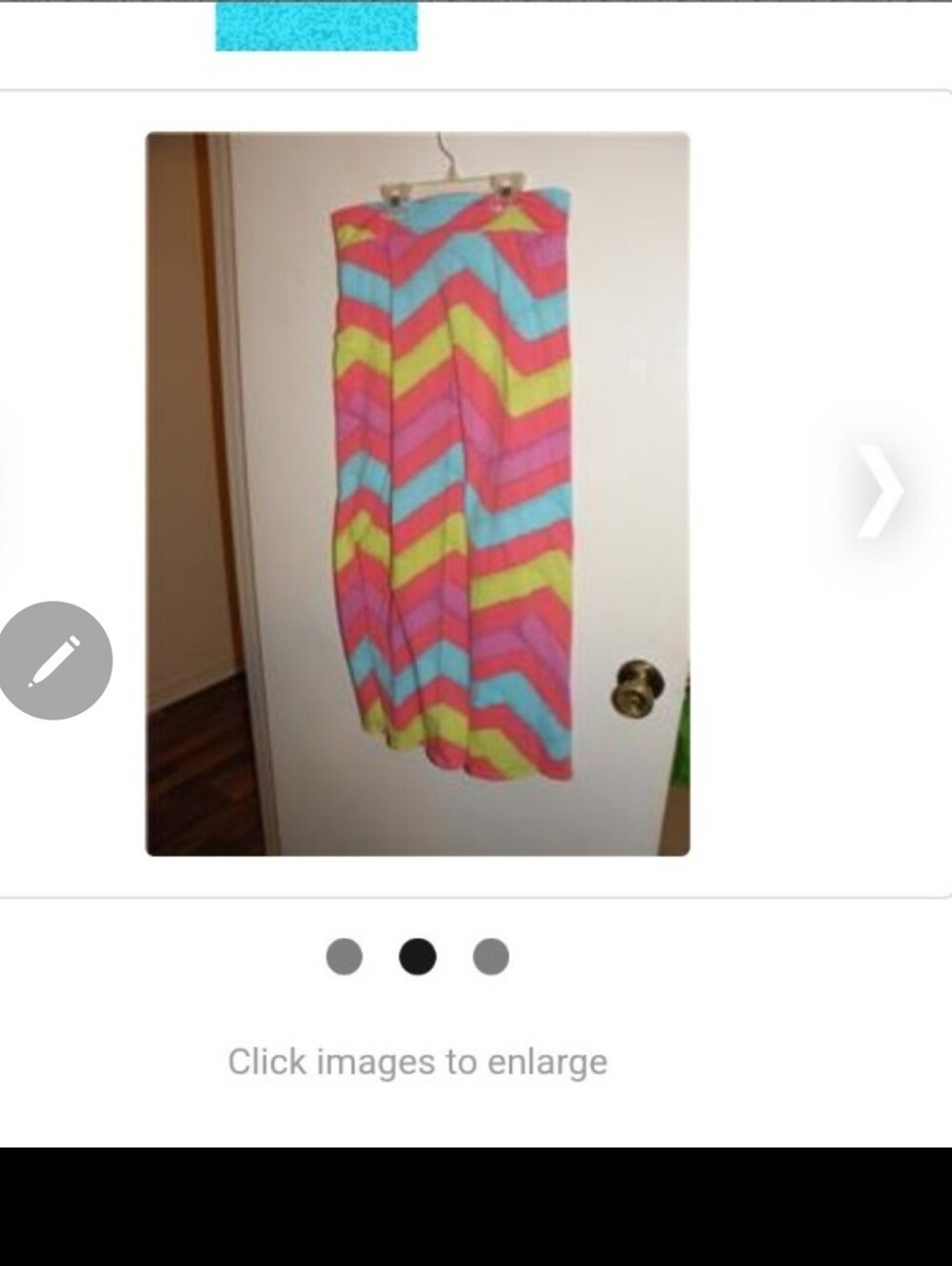 J Khaki Girls Chevron Maxi Skirt in Multi Hue Coral Pink sz Large